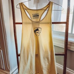 ALPHALETE size medium tank top yellow